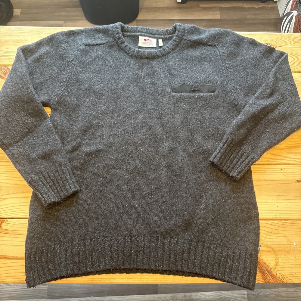 Fjallraven Lada Roundneck Sweater Mens Size Large Wool Pullover Knit